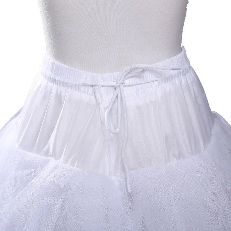 White Full-Size Boneless Wedding Dress Skirt - Image 5