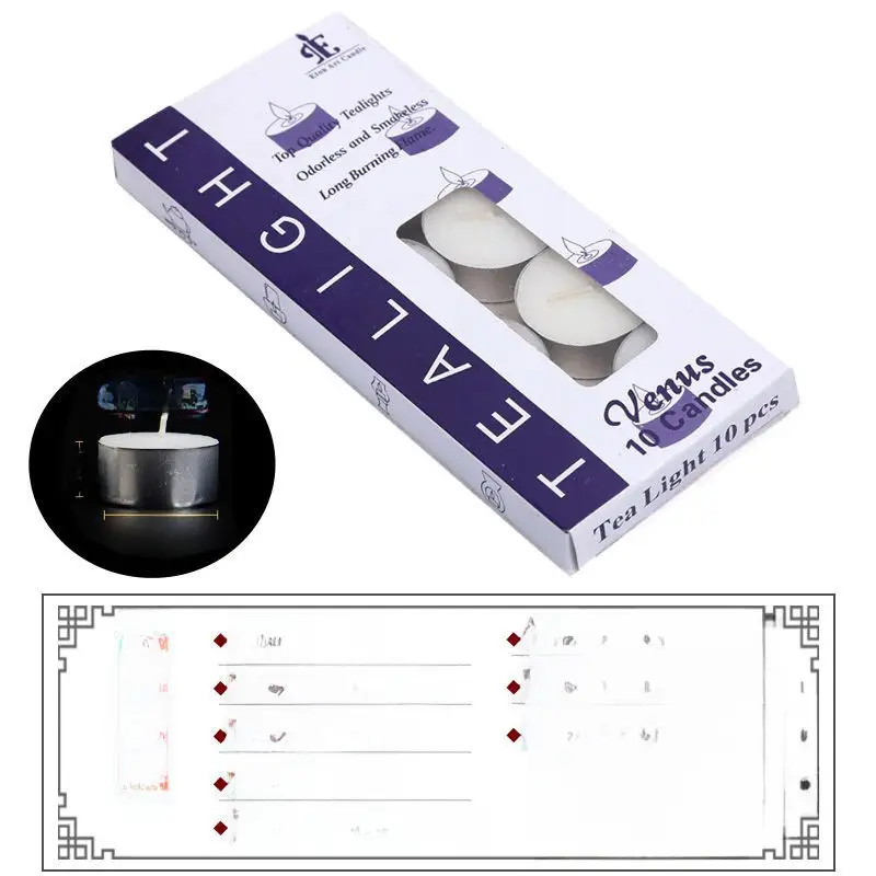 2-9 Hours Smokeless and Odorless Candle for Heating and Keeping Warm, Tea Brewing Candle, Aromatherapy Emergency Candle, White Eco-Friendly Candle