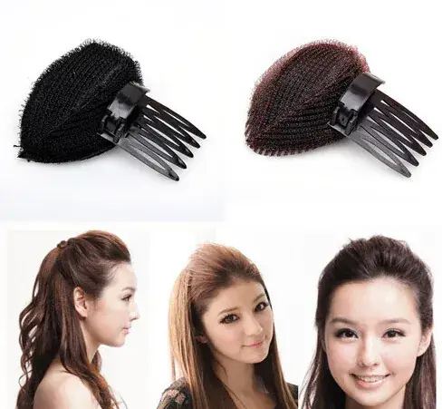 Black Korean Style Hair Puff Stickers for Bangs & Curl