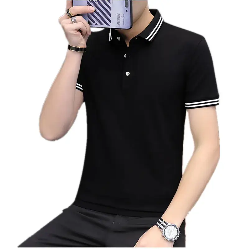 Men's White Polo T-Shirt Slim Fit Half Sleeve - Image 12