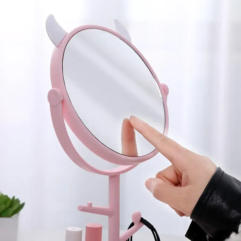 Pink Cat Ear Makeup Mirror for Girls Desktop - Image 10