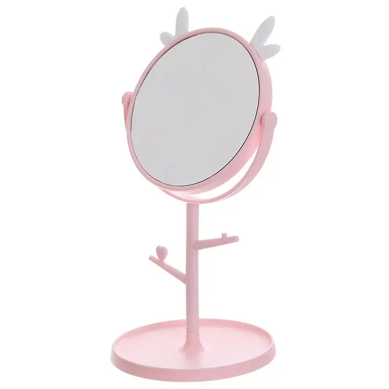 Pink Cat Ear Makeup Mirror for Girls Desktop - Image 12