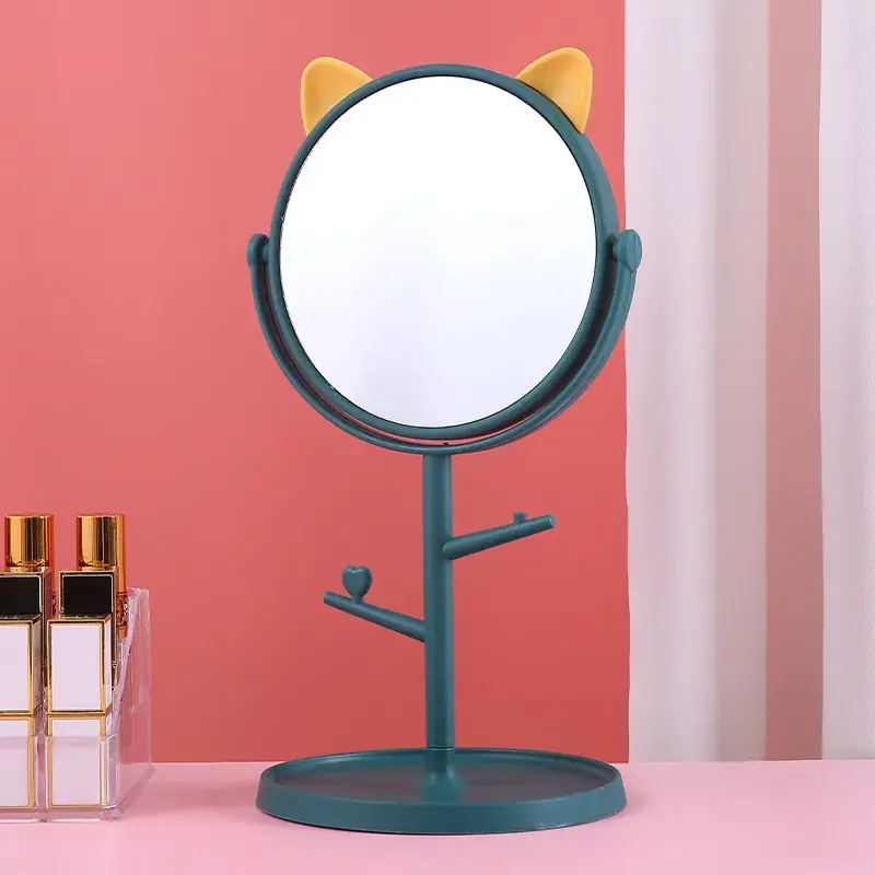 Pink Cat Ear Makeup Mirror for Girls Desktop - Image 7