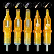 Tattoo Needle Blades Curved Fog Eyebrow 3 Round 5 Single Double Row — feature 2
