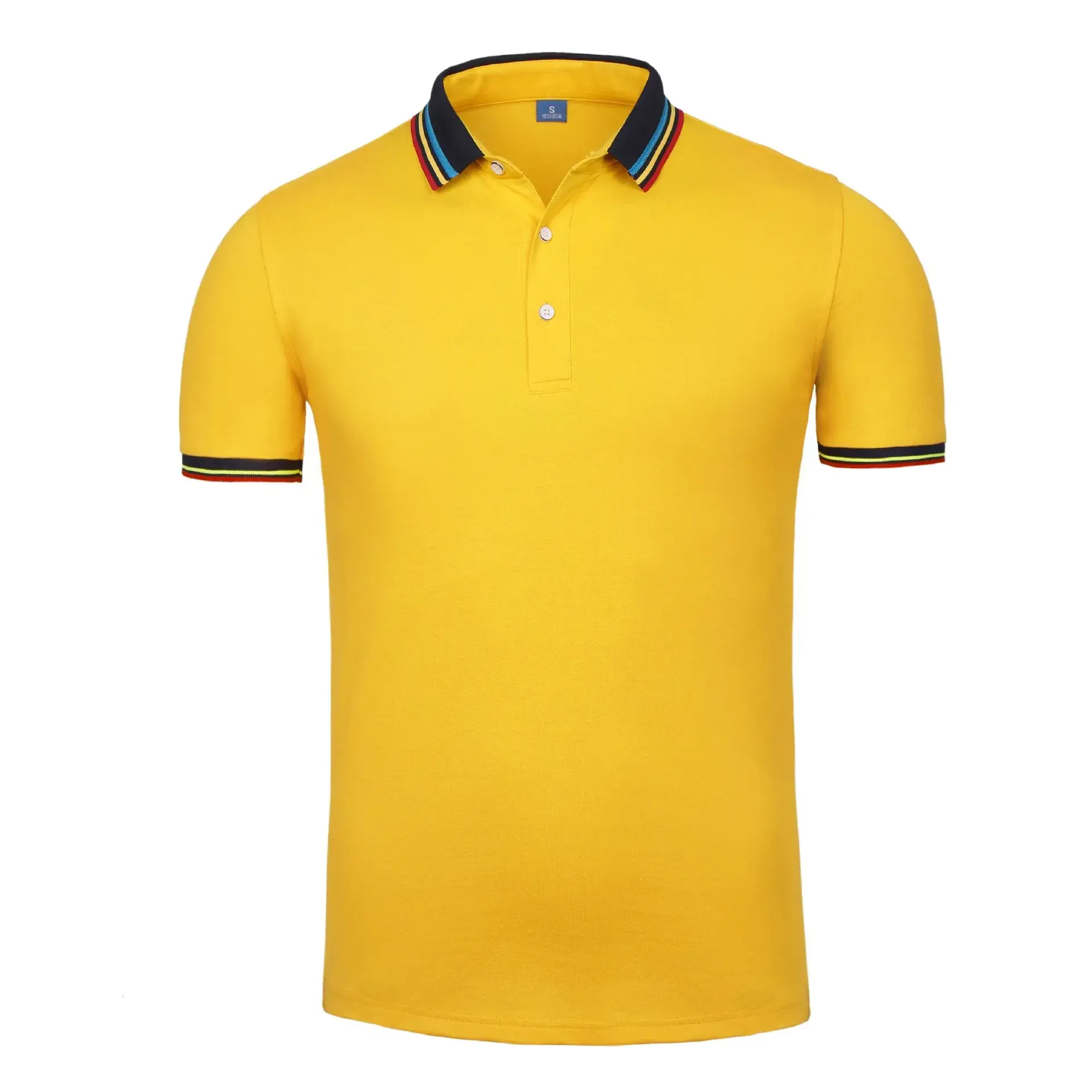 Cotton Polo T-Shirts with Logo Embroidery Green Blue - Image 7