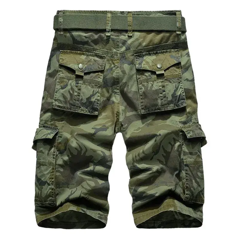 Men's Camo Multi-Pocket Shorts Pure Cotton Summer