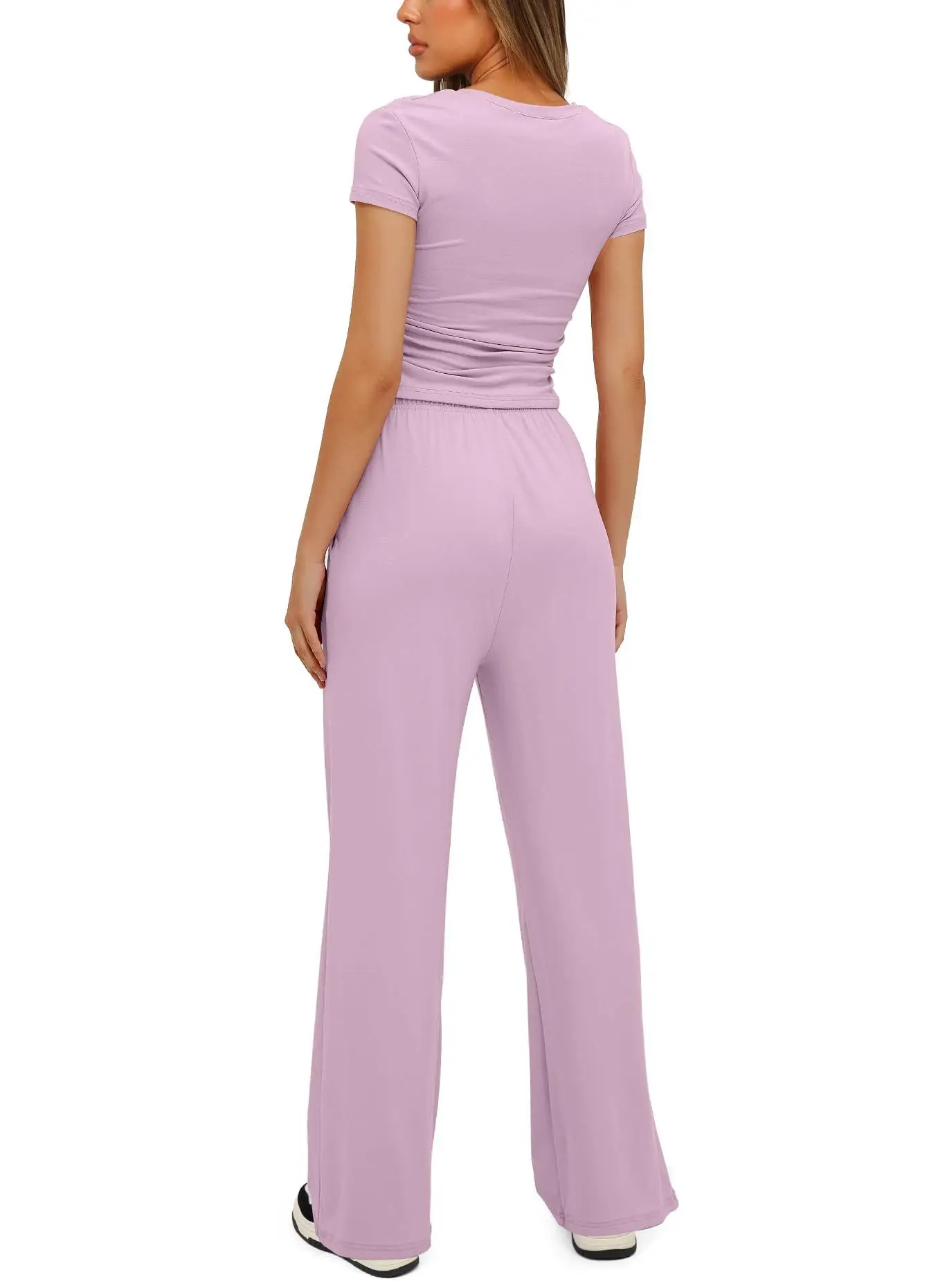 2024 Women Grey Pleated 2-Piece Casual Suit - Image 6