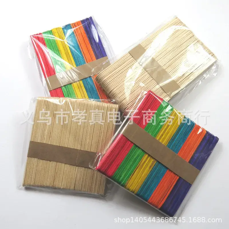 Eco-Friendly Colored Pop Sicle Sticks 50pcs Wood Art - Image 4