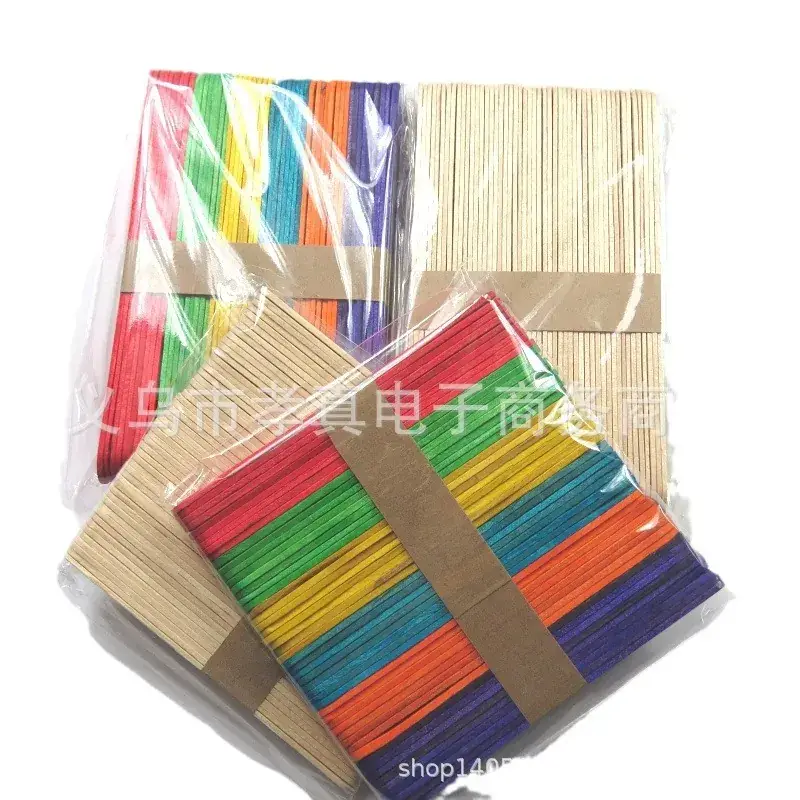 Eco-Friendly Colored Pop Sicle Sticks 50pcs Wood Art - Image 6