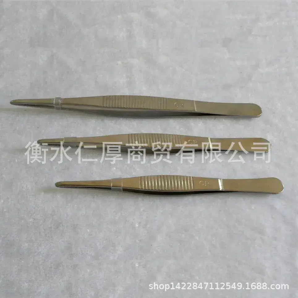 Stainless Steel Medical Tweezers Round Head Surgical Tools
