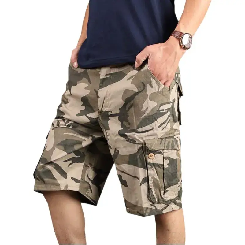 Summer Men's Multi-Pocket Work Pants Large