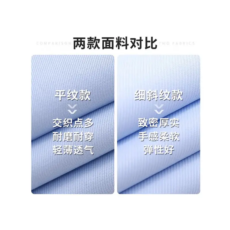 Men Blue Slim Fit Business Shirt Long Sleeve - Image 22