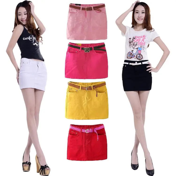 Women's Hip Slim Fit Blue Skirt Summer Night - Image 16