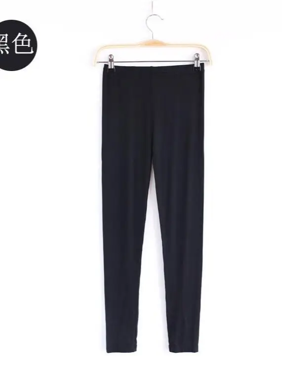 Women's Black Elastic Leggings Summer Wear - Image 7