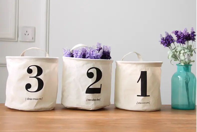 Fabric Planting Basin Waterproof Desktop Finishing Storage Basket Simple Digital Foldable Cotton Linen Dirty Clothes Bucket 0457 — feature 7