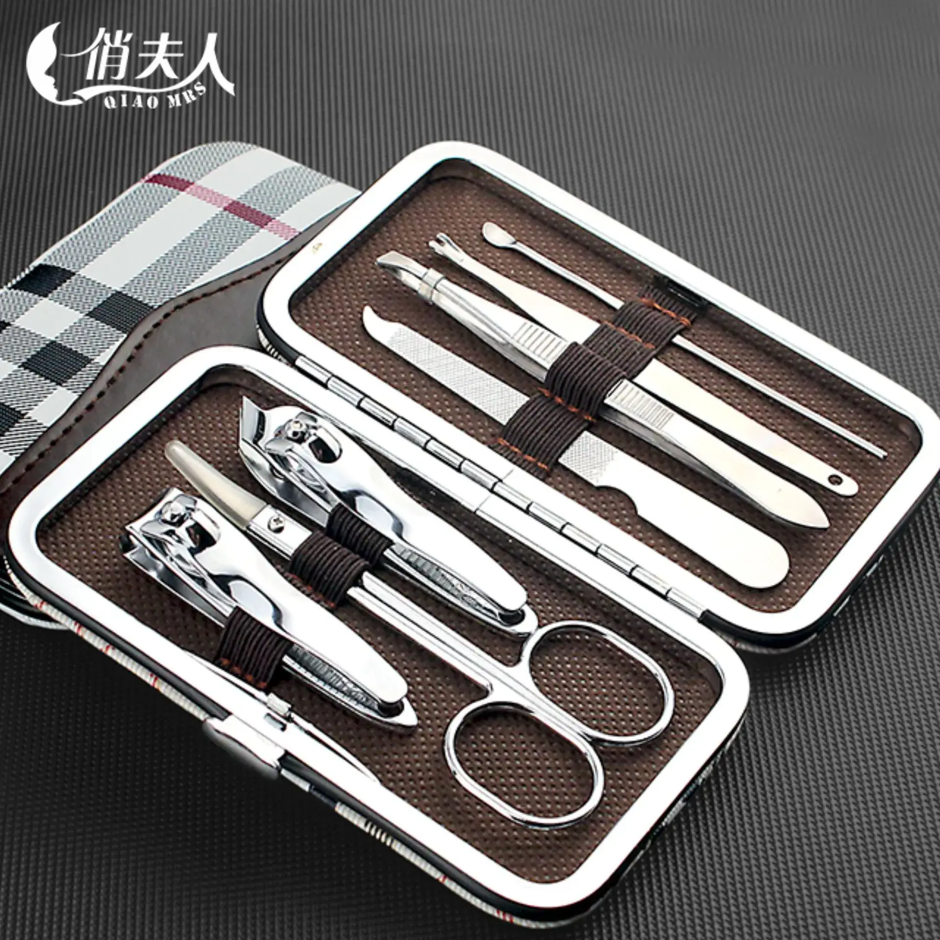 Nail Clippers Set 7 Pcs Leather Style Repair Group