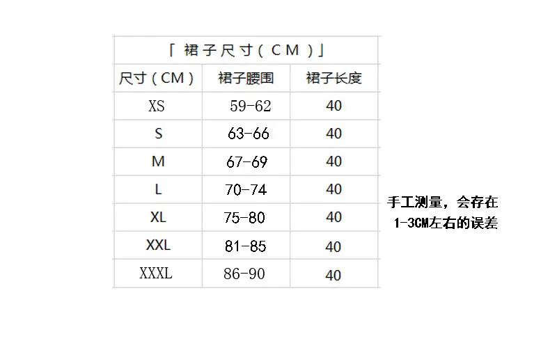 尺寸表
