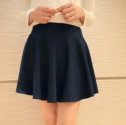 Women Maroon Pleated Sun Skirt Large Swing - Image 6