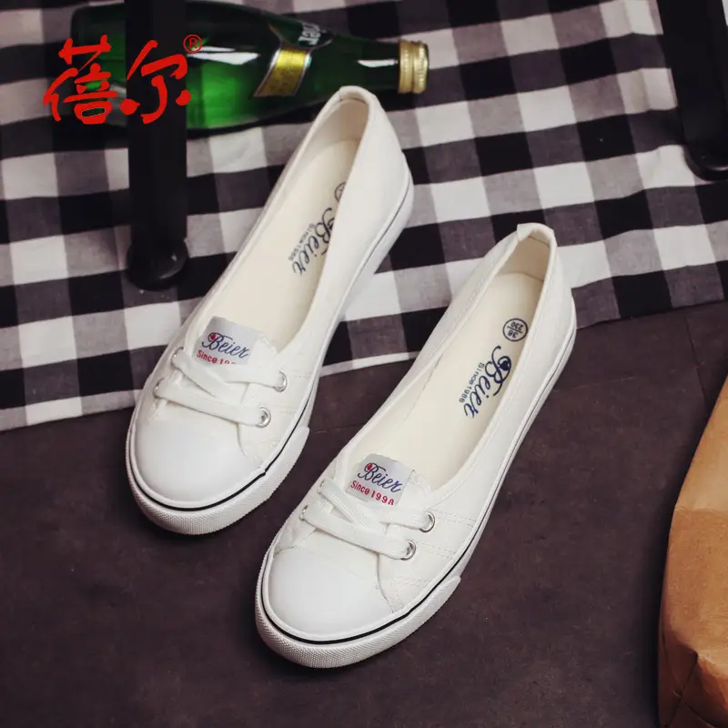 Beier 2025 New Breathable Summer Shallow Canvas Shoes for Women Casual Korean Style Student Flats-Soled Slip-On Shoes - Image 21