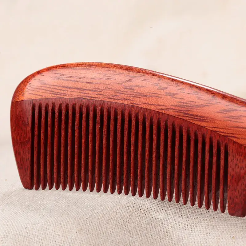 Natural Sandalwood Comb with Thick Handle - Image 4