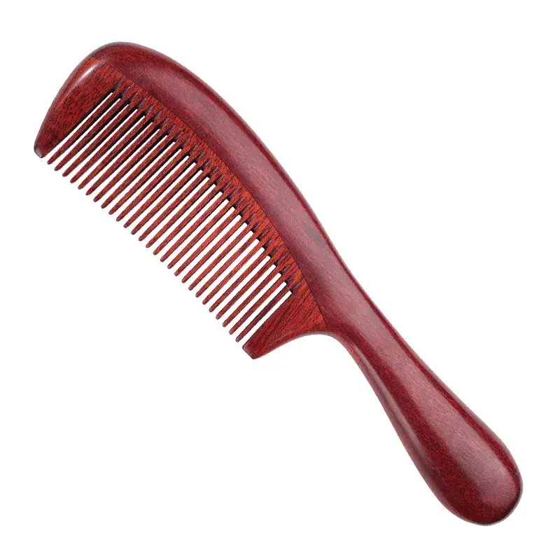 Natural Sandalwood Comb with Thick Handle - Image 5