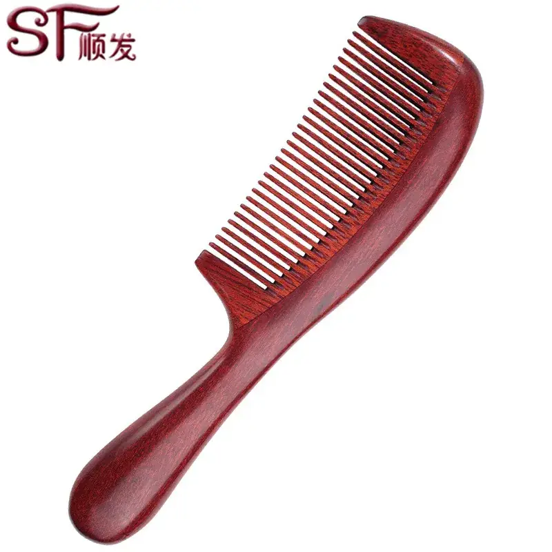 Natural Sandalwood Comb with Thick Handle
