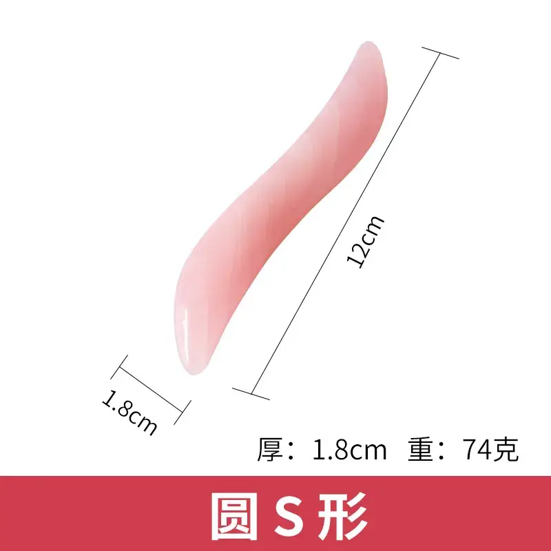 Natural Pink Crystal Jade Eye Massage Tablet 12cm - Image 17