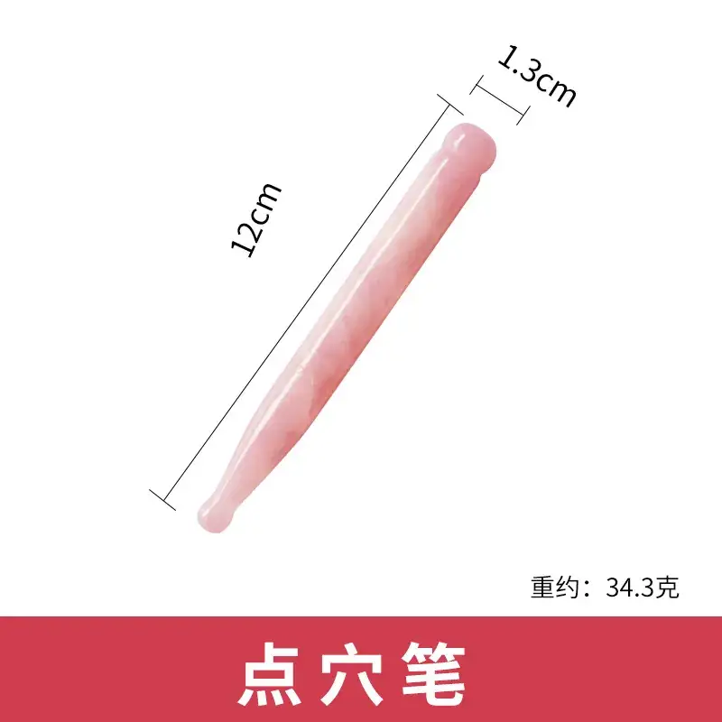 Natural Pink Crystal Jade Eye Massage Tablet 12cm - Image 19