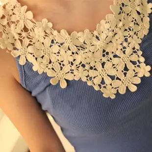 Women's Lace Collar Top with Off-Shoulder Cut
