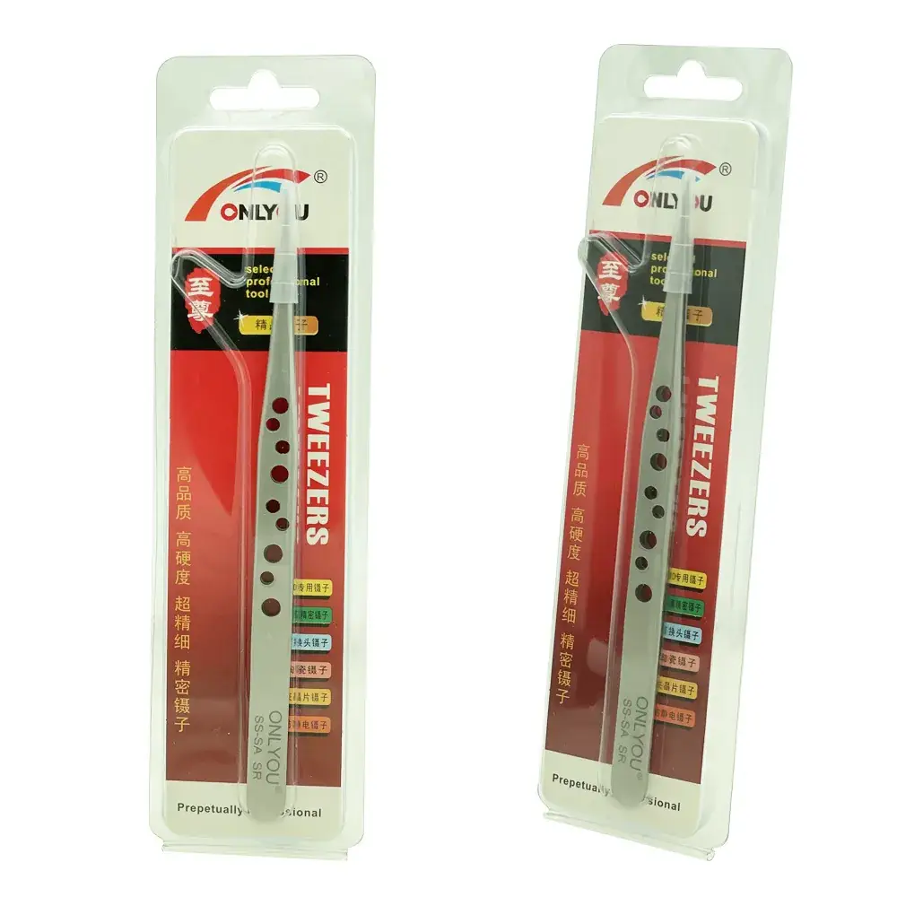Onlyou SS 34A 7-SA Stainless Steel Frosted Tweezers - Image 5
