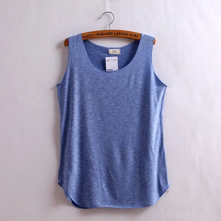 Summer Gray Bamboo Cotton Sleeveless Vest Large - Image 17