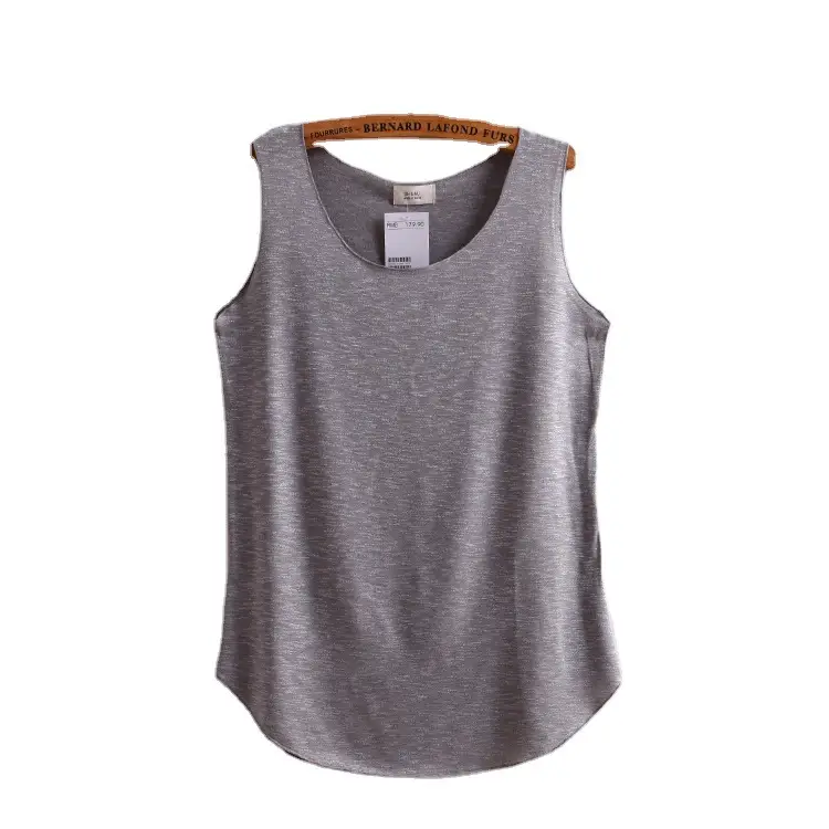 Summer Gray Bamboo Cotton Sleeveless Vest Large - Image 18