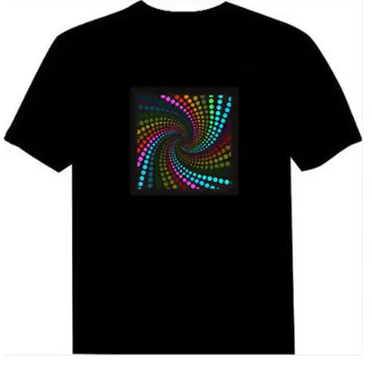 Luminous Voice-Controlled Black T-Shirt with Butterfly Design - Image 9