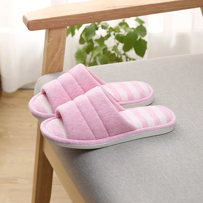 is soft home couple indoor wooden floor slippers women Caterpillar sweat cloth silent thick bottom washed slippers for men and women — feature 17