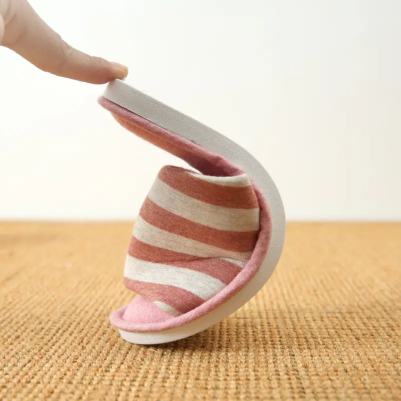 is soft home couple indoor wooden floor slippers women Caterpillar sweat cloth silent thick bottom washed slippers for men and women — feature 20