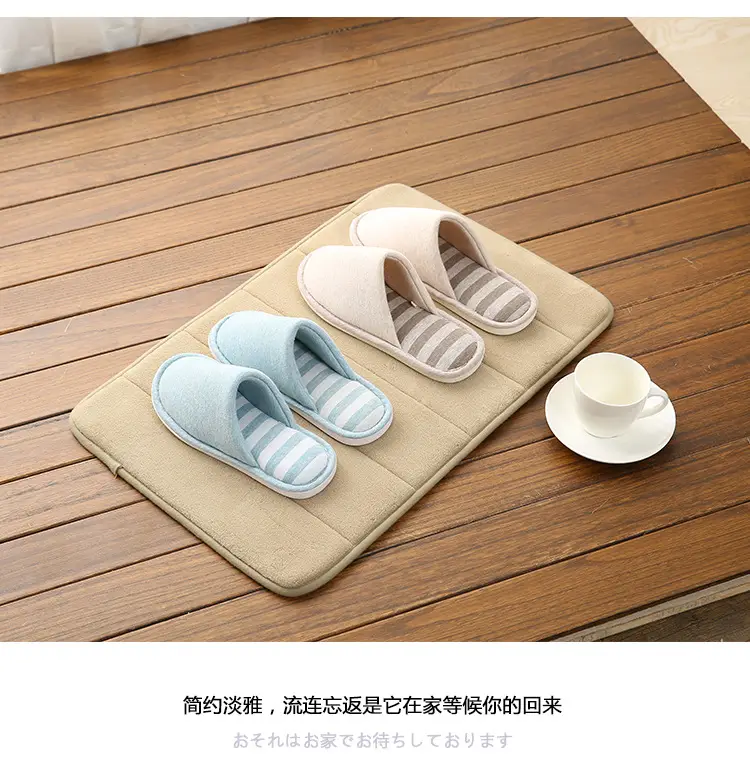 is soft home couple indoor wooden floor slippers women Caterpillar sweat cloth silent thick bottom washed slippers for men and women — feature 40