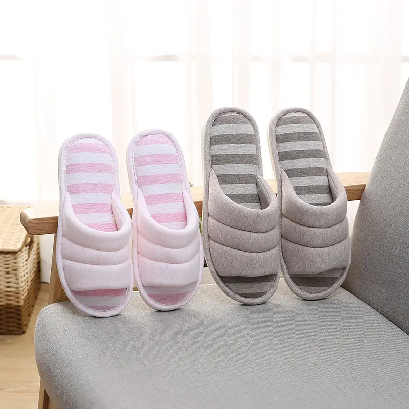 is soft home couple indoor wooden floor slippers women Caterpillar sweat cloth silent thick bottom washed slippers for men and women — feature 6