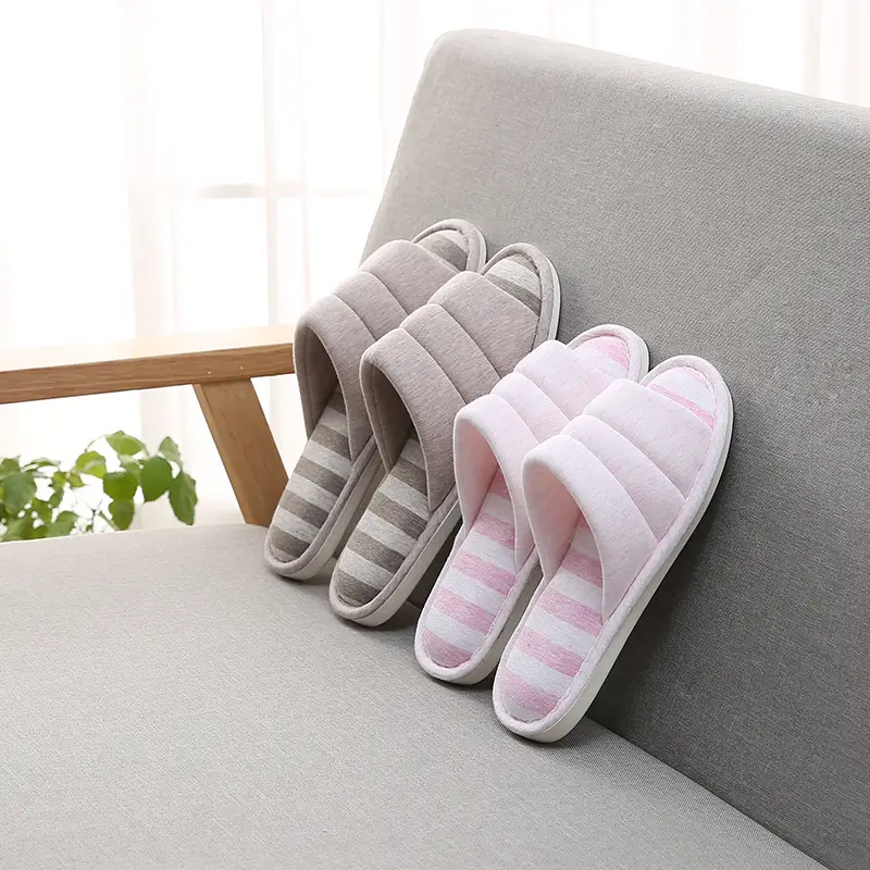 is soft home couple indoor wooden floor slippers women Caterpillar sweat cloth silent thick bottom washed slippers for men and women — feature 8