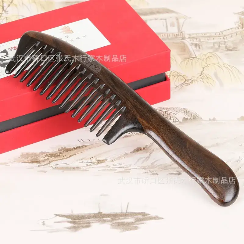 Factory Wholesale Wooden Hair Comb Red Box - Image 2