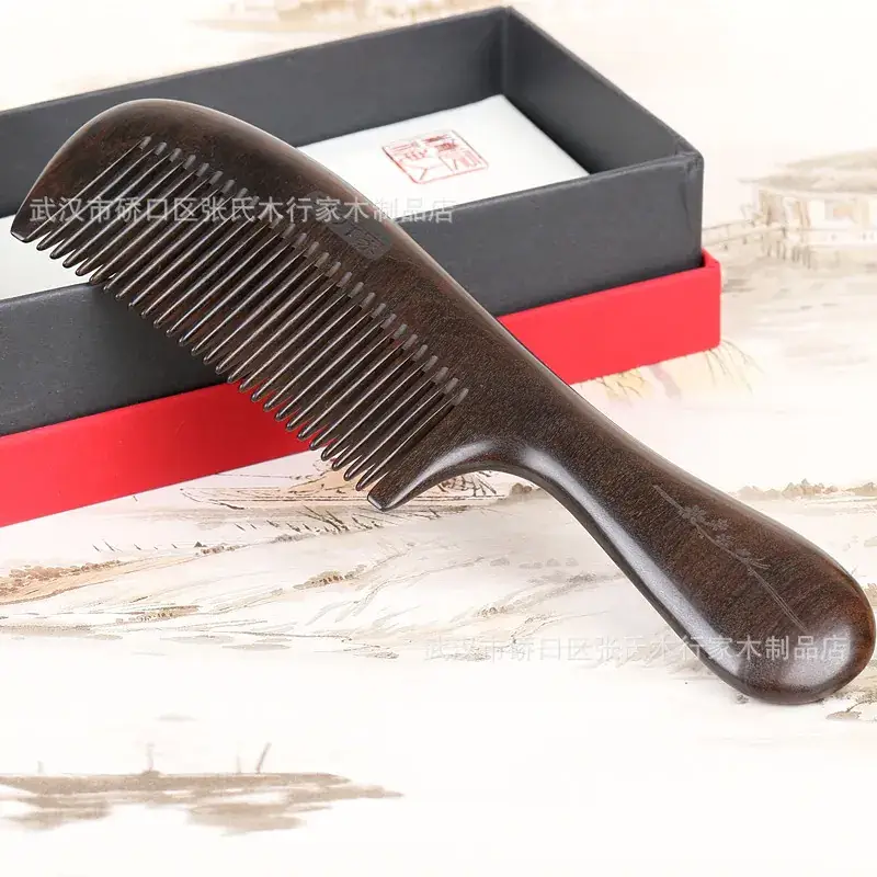 Factory Wholesale Wooden Hair Comb Red Box - Image 3