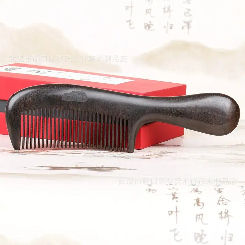 Factory Wholesale Wooden Hair Comb Red Box - Image 4