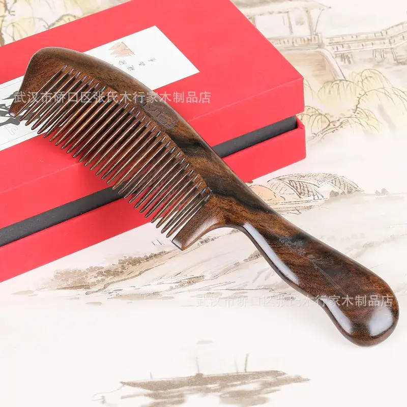 Factory Wholesale Wooden Hair Comb Red Box