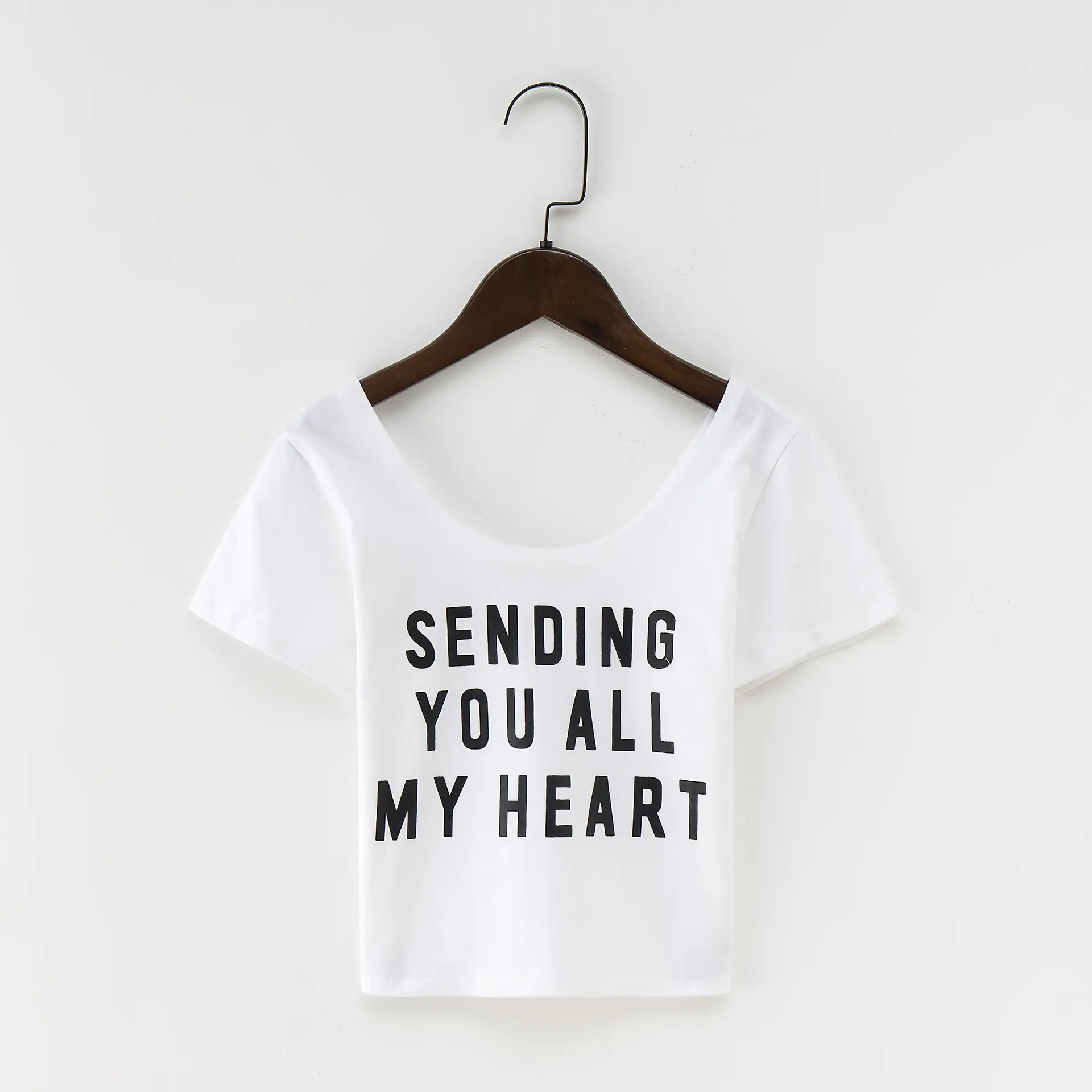 Navel Exposed T-Shirt Women Pink Black Letter Print - Image 3
