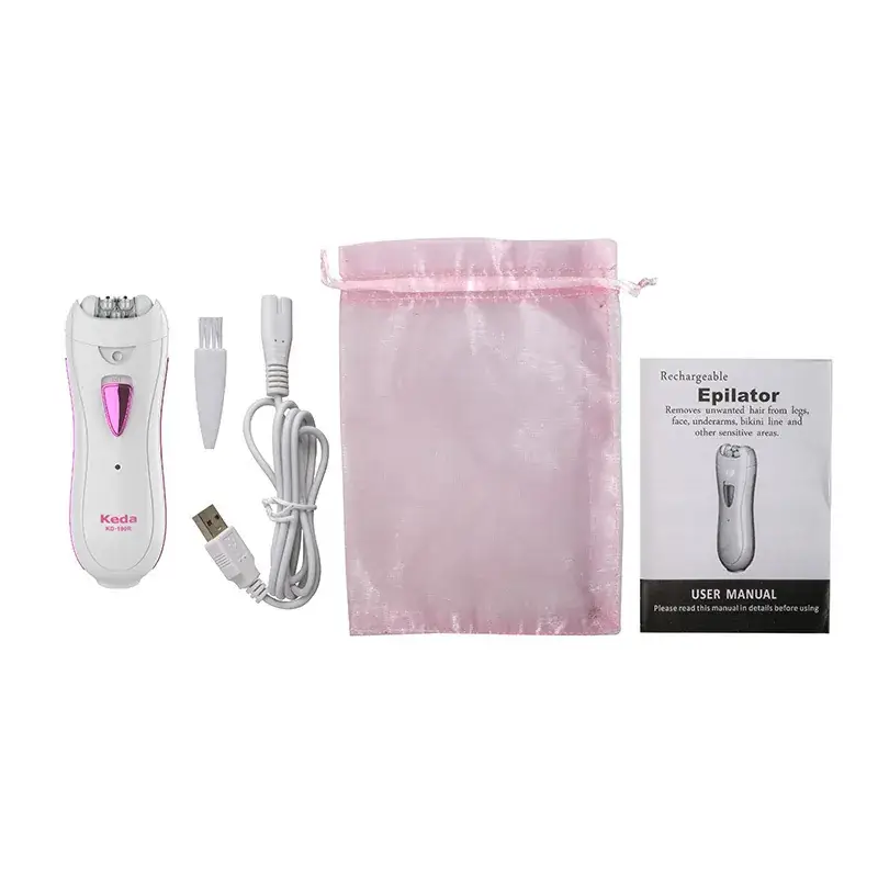 USB Rechargeable Women's Hair Removal Device KEDA-190R
