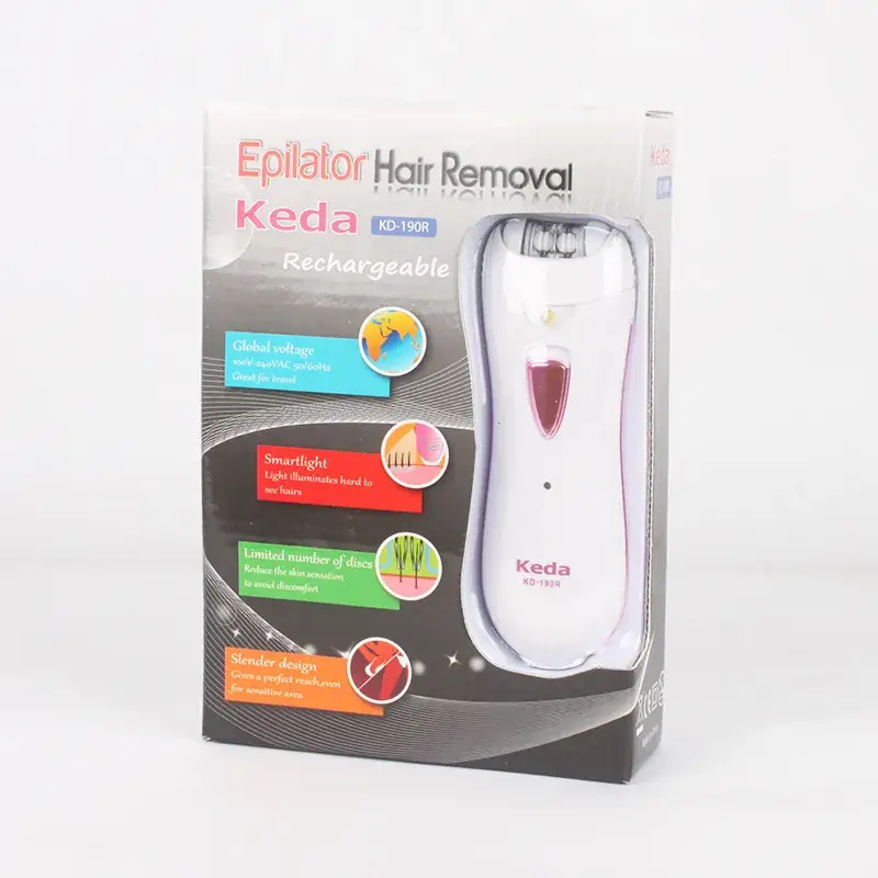 USB Rechargeable Women's Hair Removal Device KEDA-190R