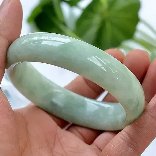Natural Jade Bashan Bracelet Green 081010