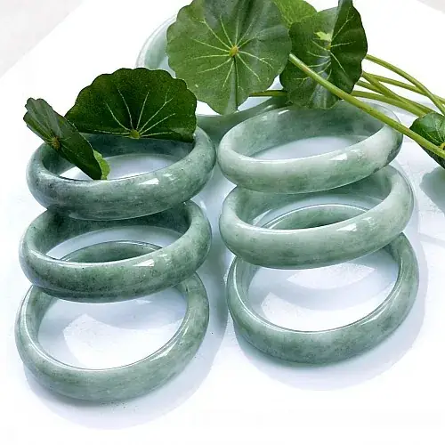Natural Jade Bashan Bracelet Green 081010 — feature 16