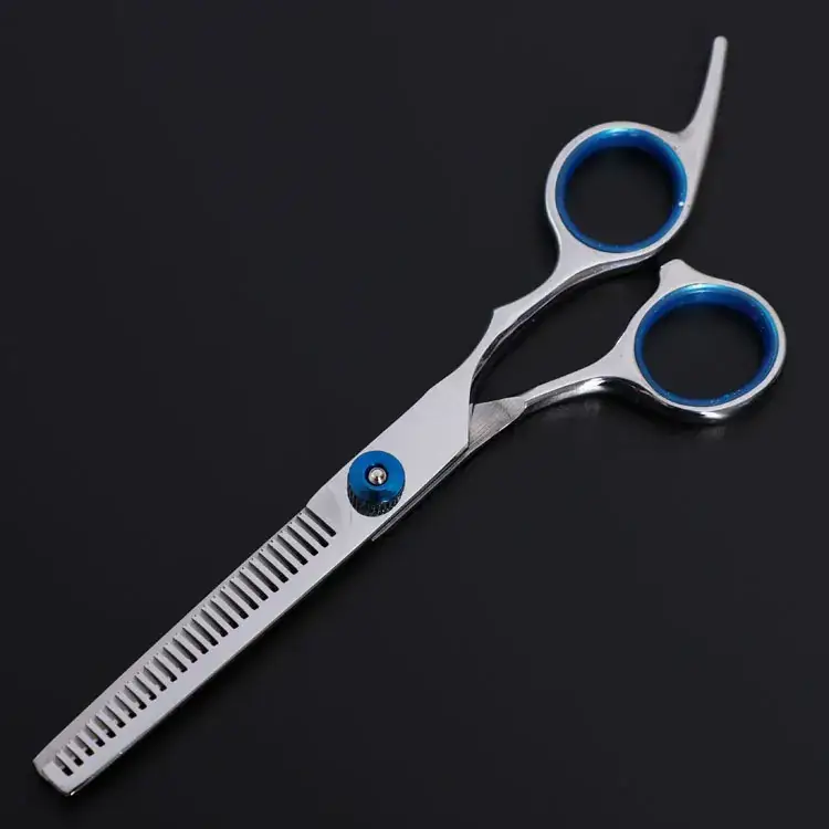 Pet Scissors Set 8 Pcs Curved Flat Cutter Blue