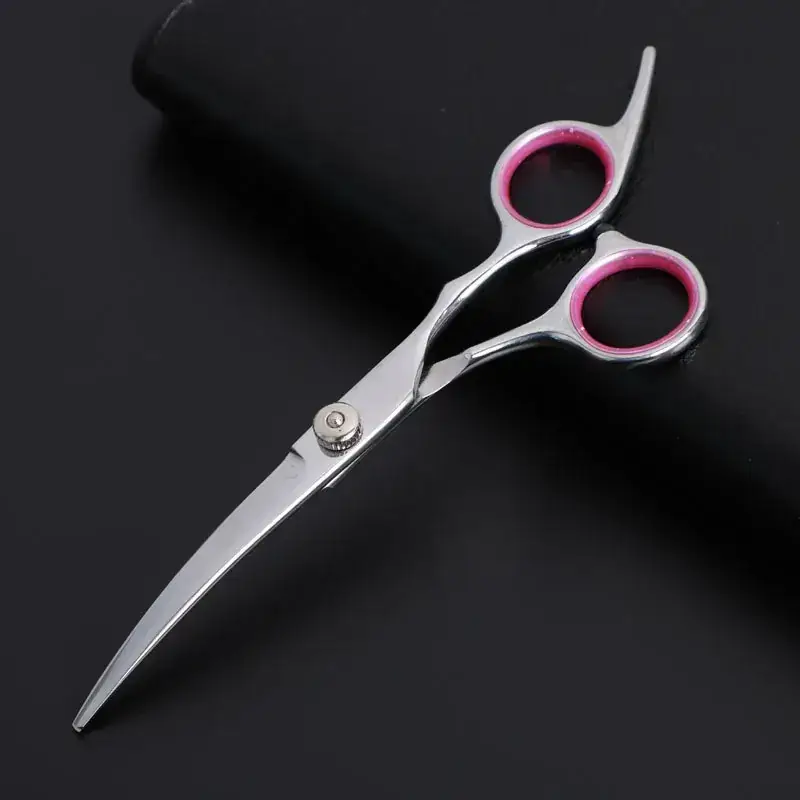 Pet Scissors Set 8 Pcs Curved Flat Cutter Blue