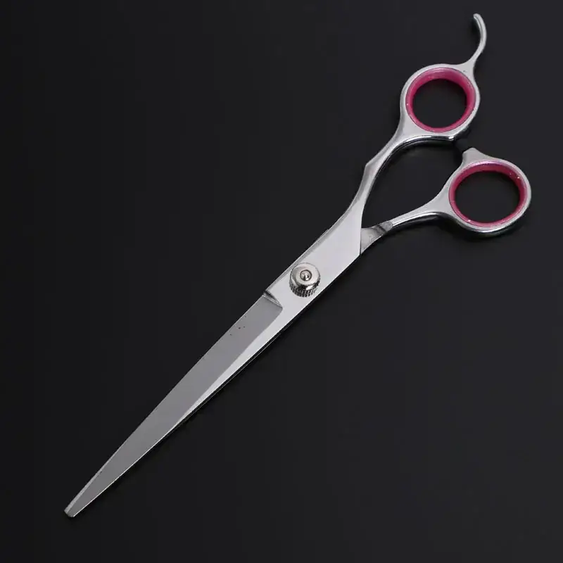 Pet Scissors Set 8 Pcs Curved Flat Cutter Blue
